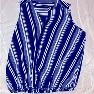 Navy and white sleeveless top NWT from Jc Penny’s